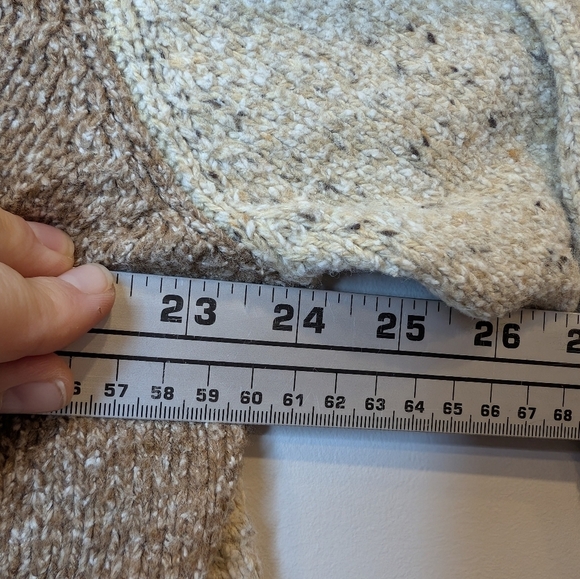 Tan Jay Brown & Oatmeal Knit Embroidered Zip Up Collared Sweater Women Large - Picture 10 of 10